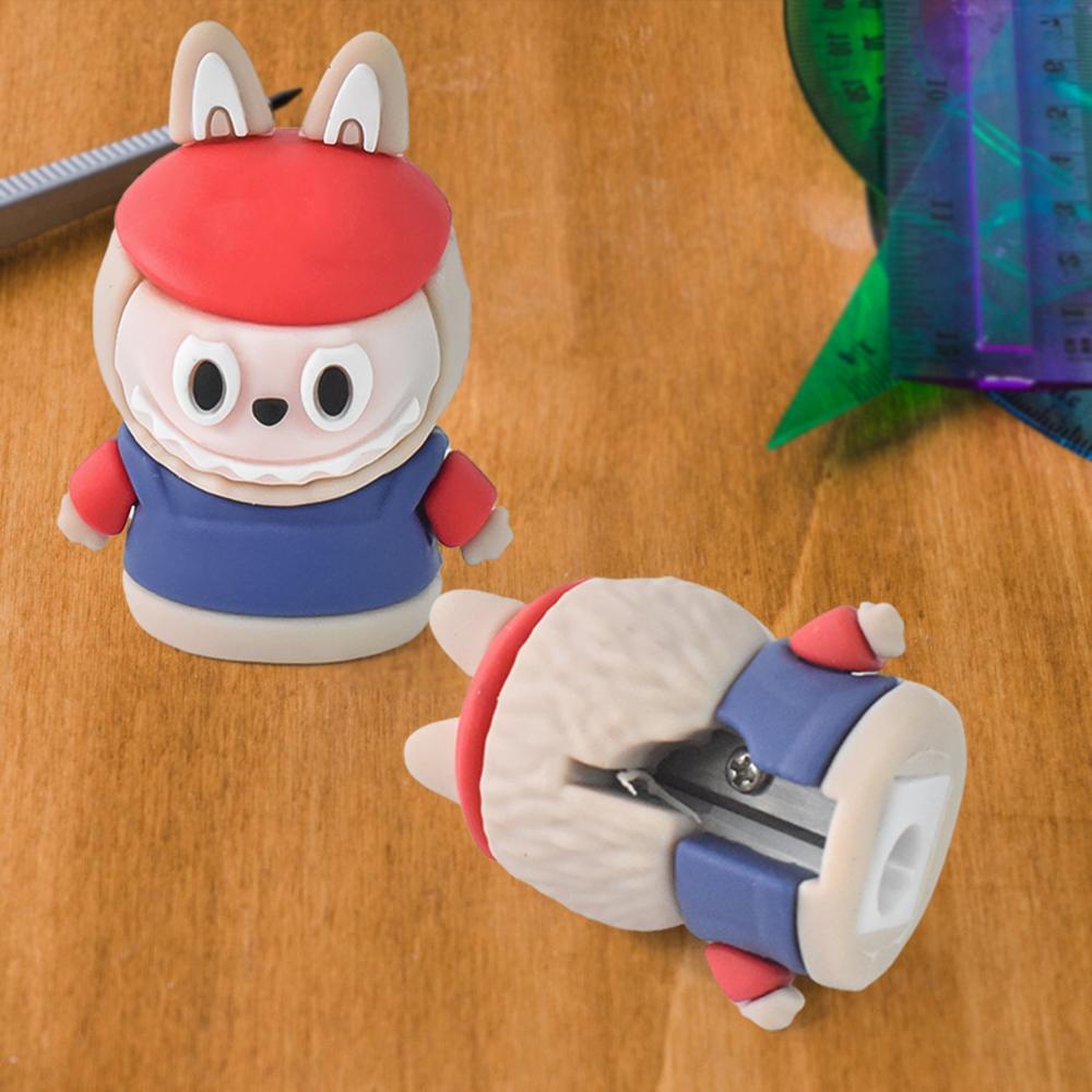 Cartoon Pencil Sharpener with Built-In Eraser Fun Practical Stationery