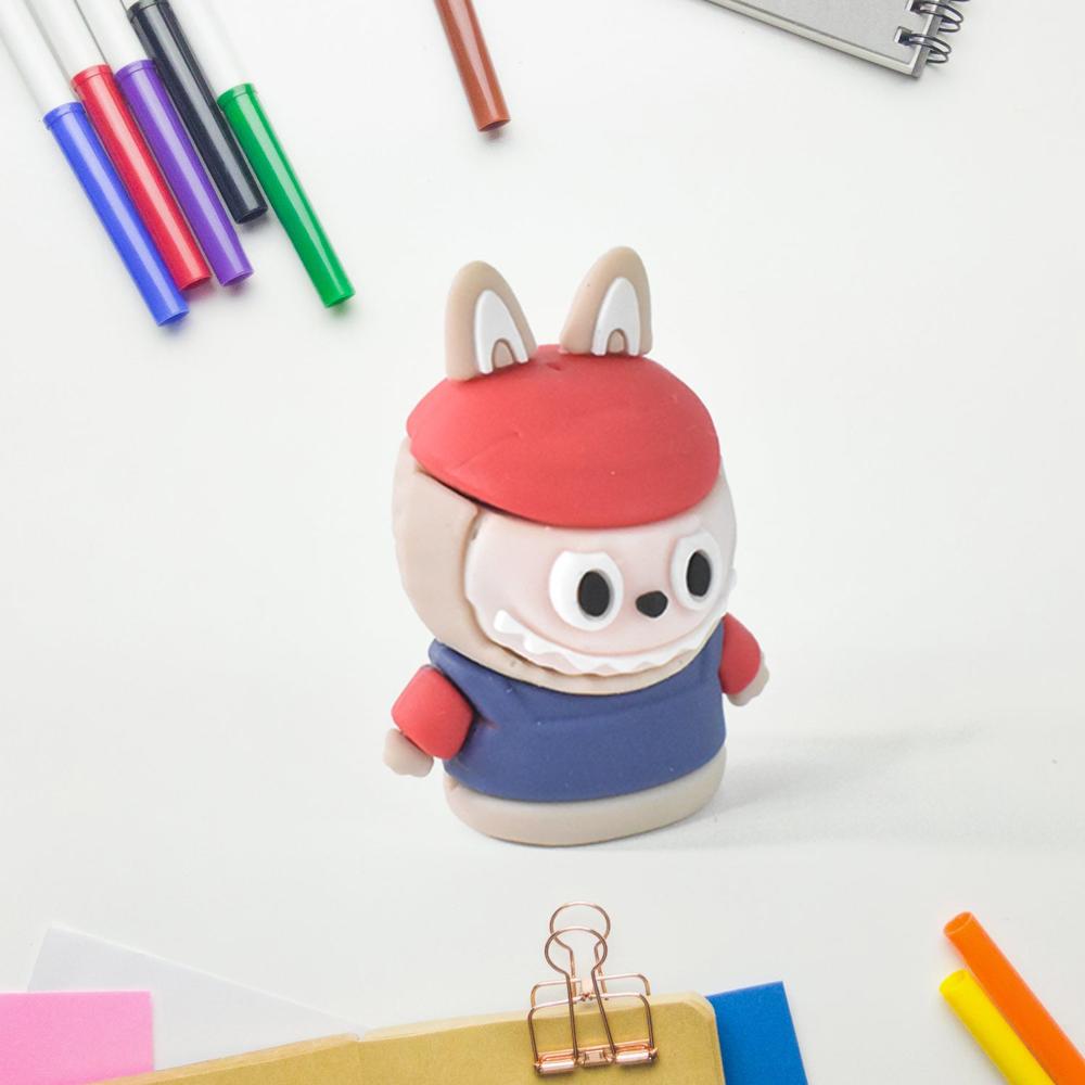 Cartoon Pencil Sharpener with Built-In Eraser Fun Practical Stationery