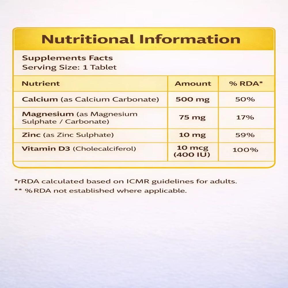 Calcium & Zinc effervescent tablet