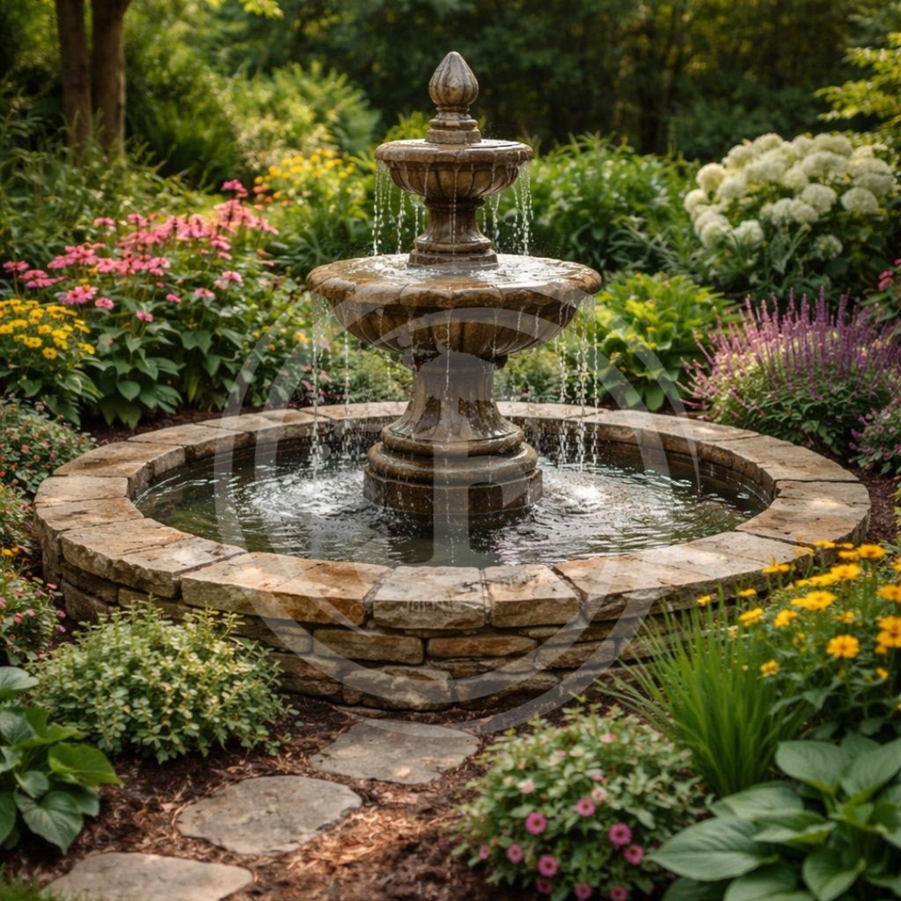 Standalone 2 Tier Water Fountain