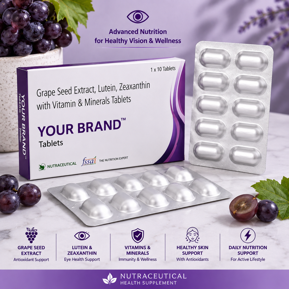 Grape Seed Extract, Lutein, Zeaxanthin with Vitamin & Minerals Tablets