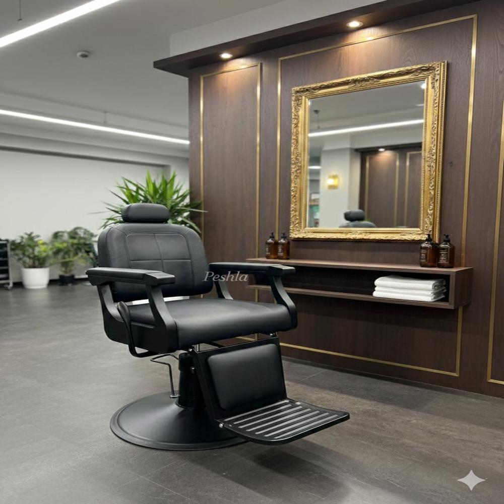 SALON CHAIR HEAVY VINTAGE BLACK B9448