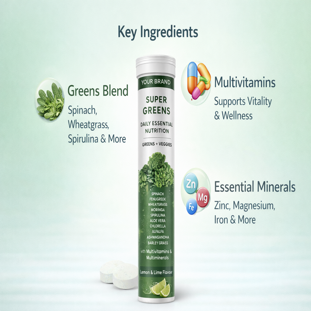 Natural Green Detox Effervescent Tablets