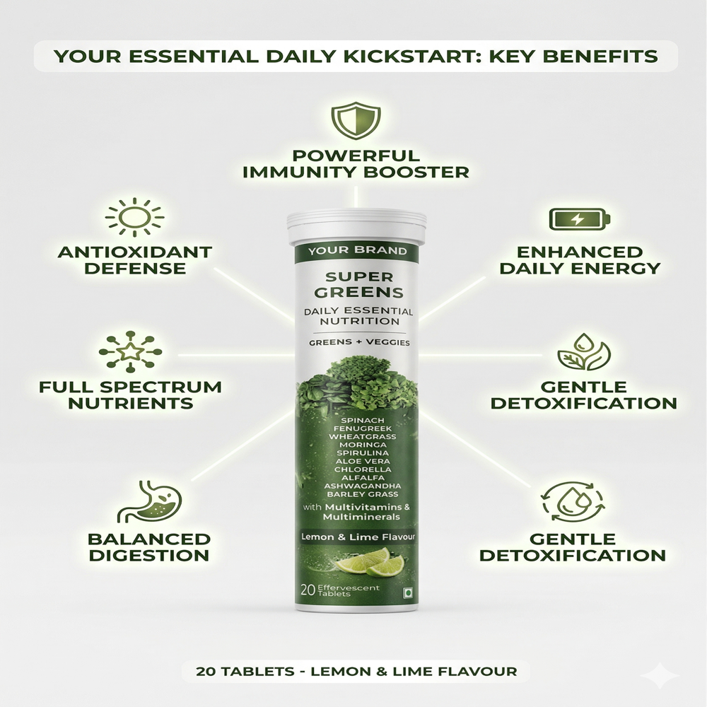 Natural Green Detox Effervescent Tablets