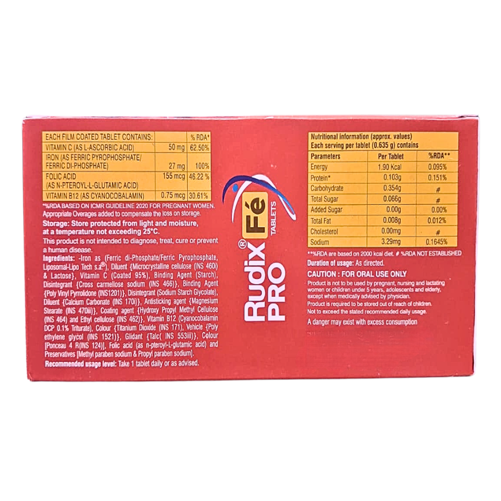 Ferric Di-Phosphate (Ferric Pyrophosphate) With Vitamin C,Vitamin B12 And Folic Acid Tablets