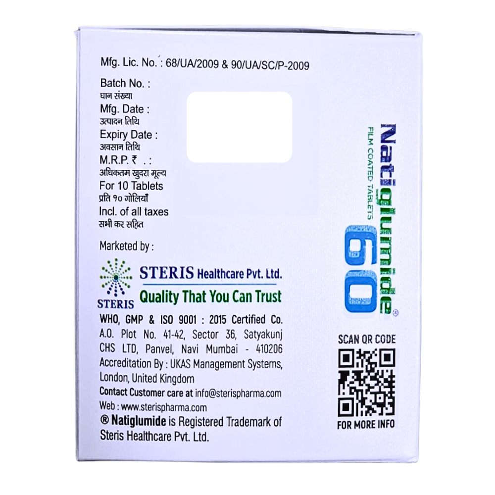 Nateglinide (60mg) Tablets