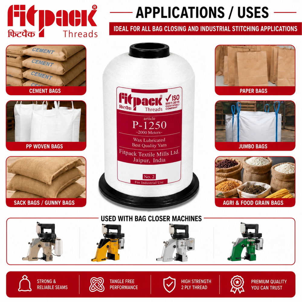 P-1250 Nylon Bag Closing Thread for PP & HDPE Bag Stitching 