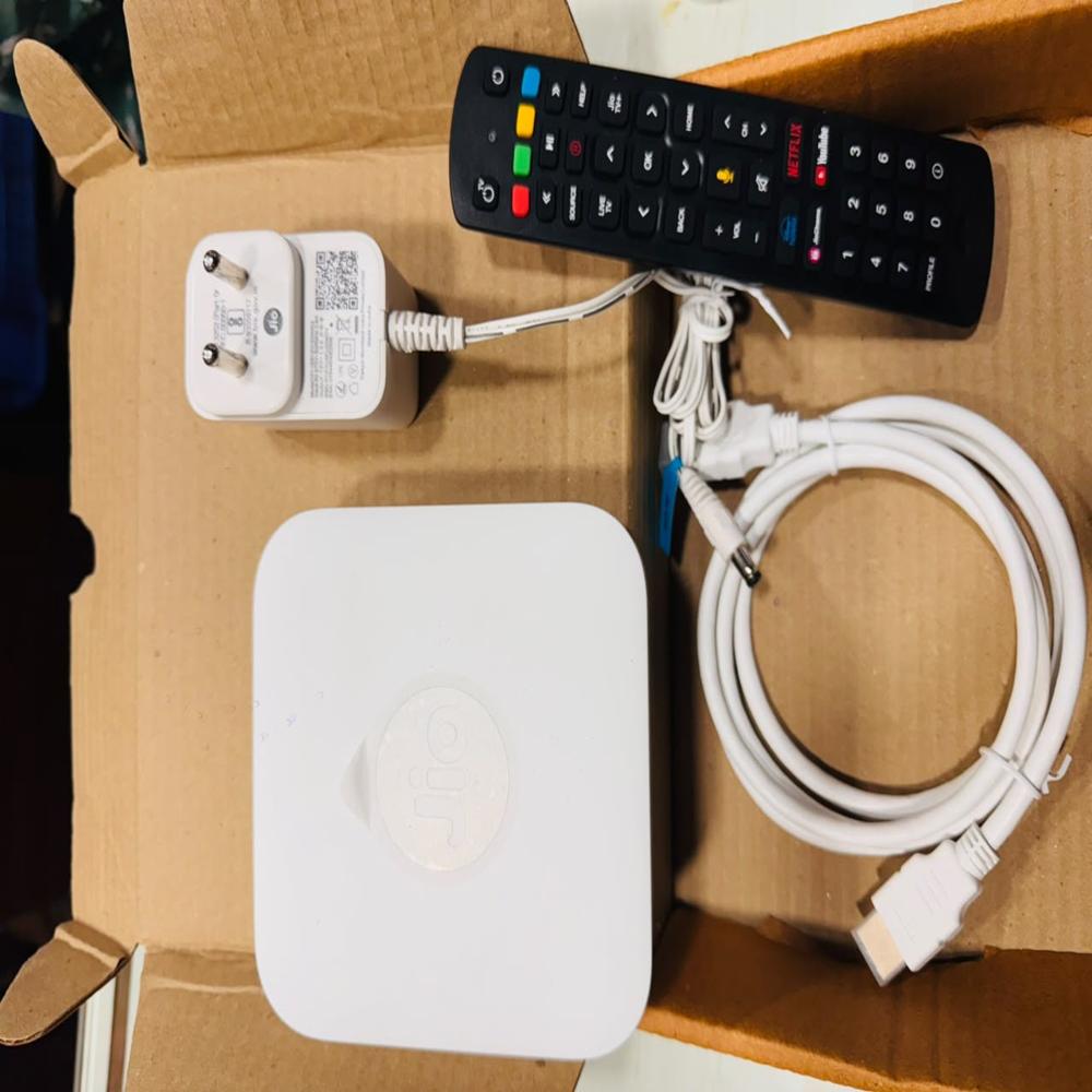 Box Open Jio Set Top Box (Without Box) With All Accessories