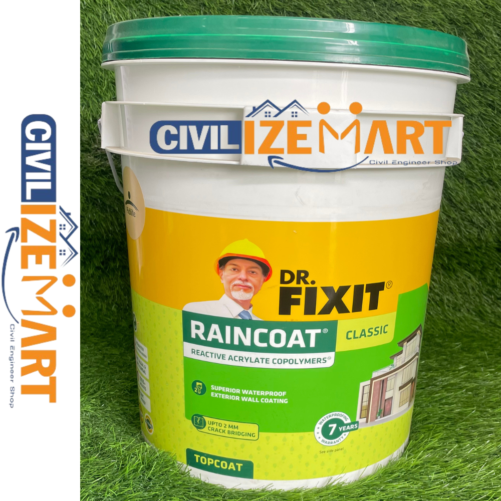 Dr Fixit 604 Raincoat Classic Topcoat Waterproofing Chemical - Application: Exterior Walls