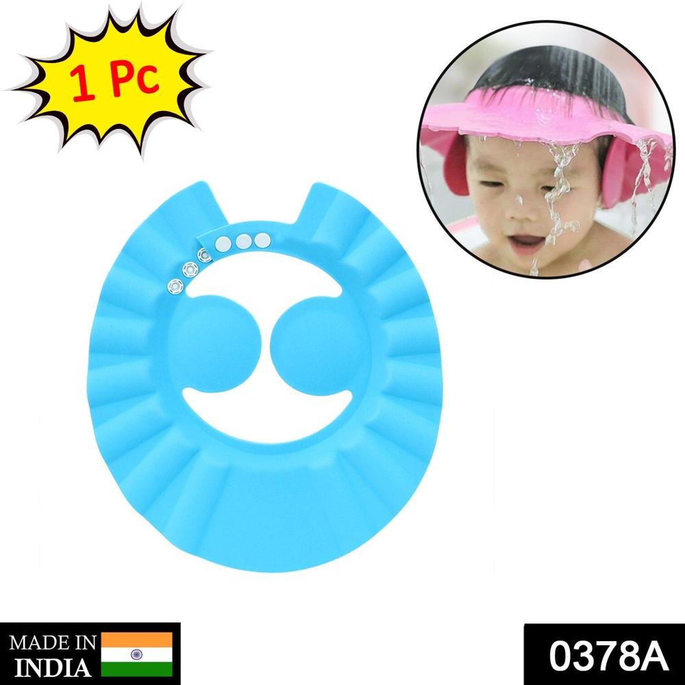 Adjustable Baby Shower Cap Soft & Safe Bathing Hat For Eye And Ear Protection - Color: Mixed Material