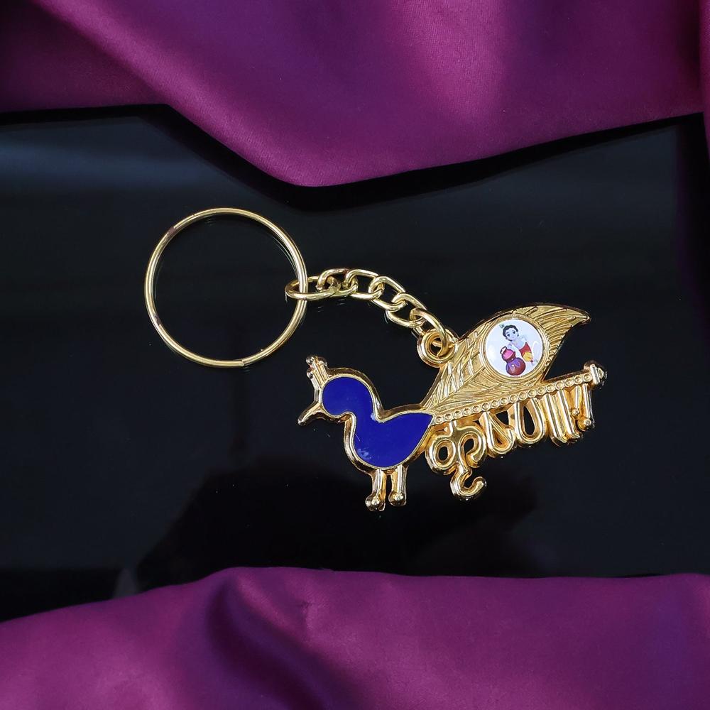 Premium Krishna-Themed Decorative Metal Keychain - Application: As Per Product Requirement