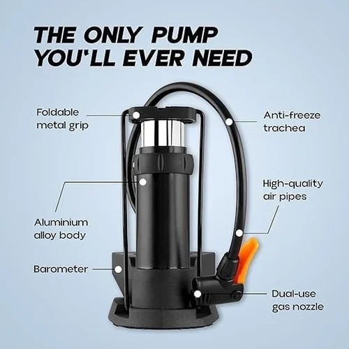 Mini Foot Pump - Feature: Includes Multiple Nozzles For Various Inflation Needs Perfect For Home
