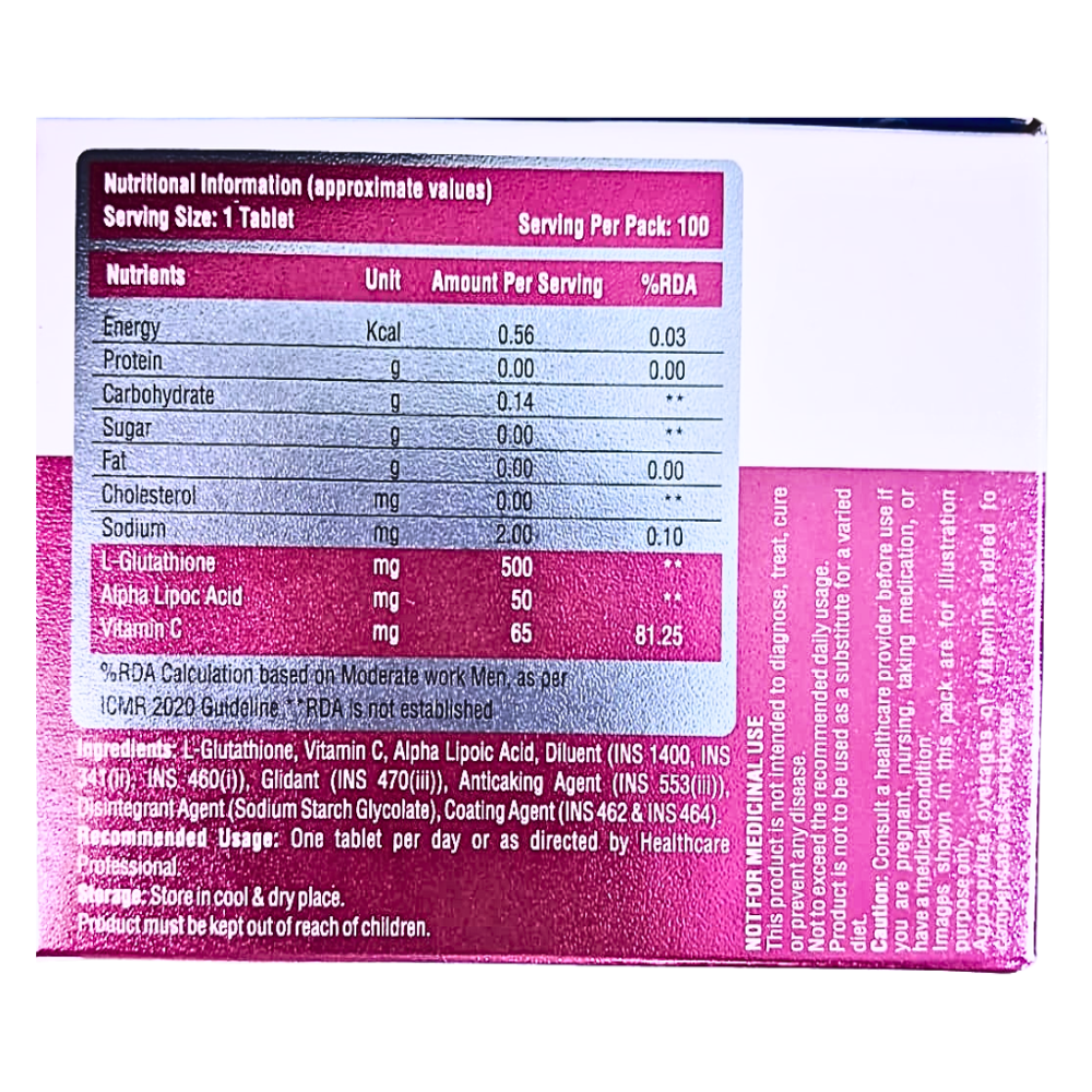 L-Glutathione,Vitamin C & Alpha Lipoic Acid Tablets