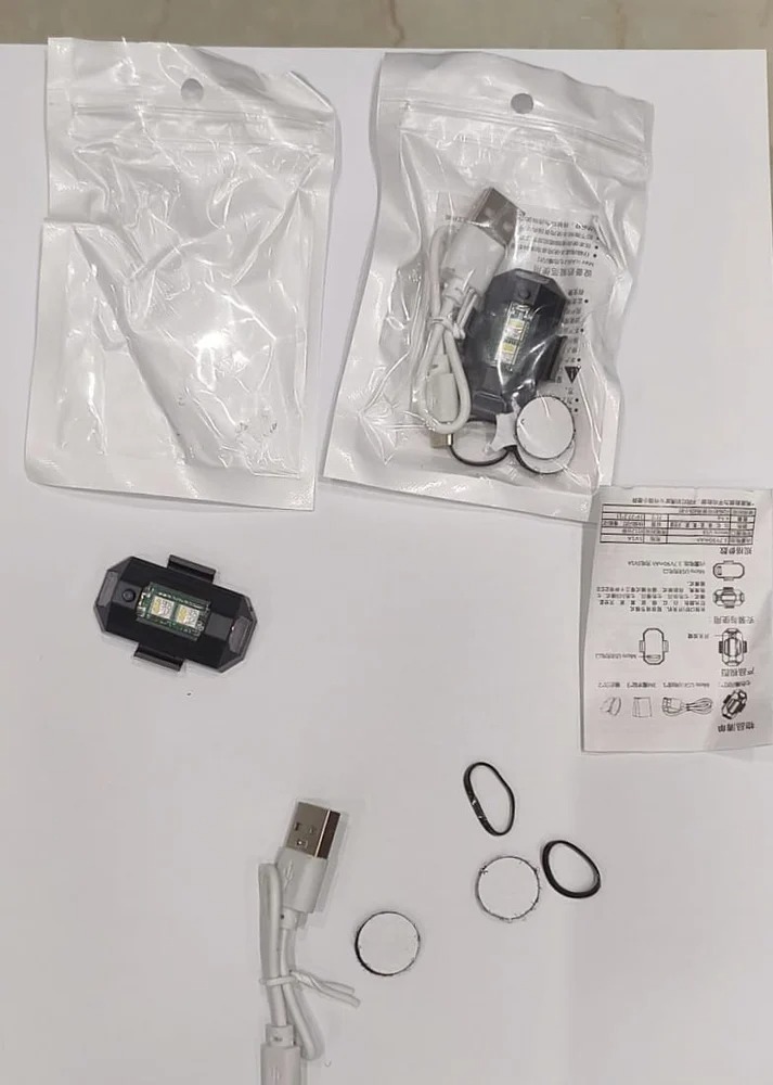 Bike Mini Warning Light - Material: Plastic