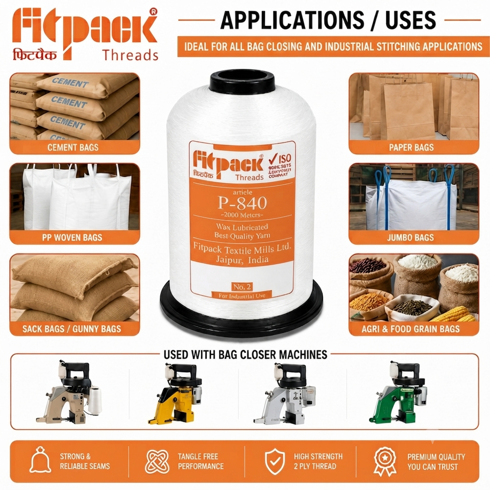 P-840 Industrial Nylon Bag Closing Thread for HDPE Sack Stitching