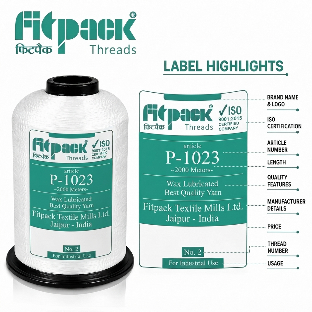 P-1023 Polyester Bag Closing Thread for Industrial Packaging Bags
