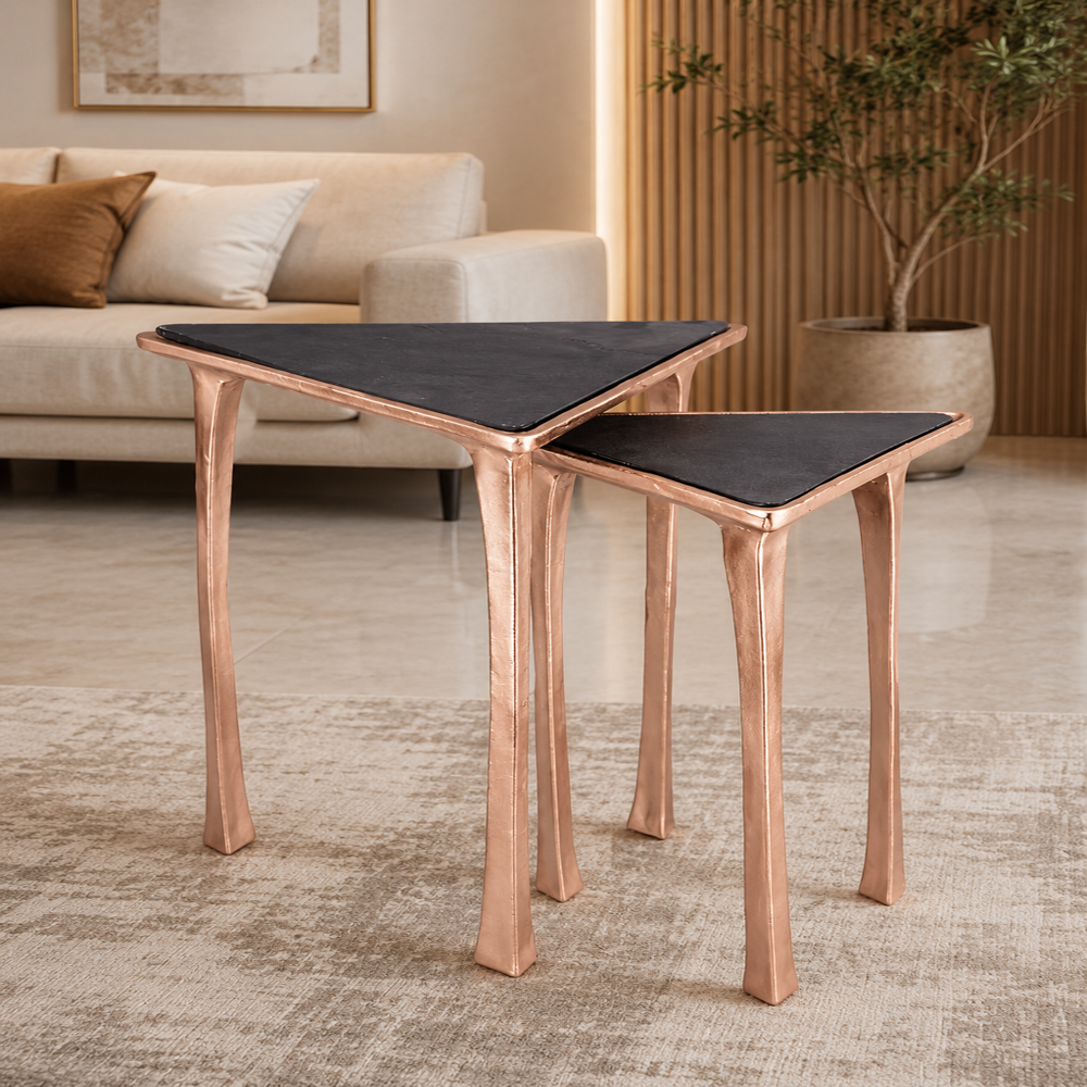 119 Aluminium Casted Set of 2 Table