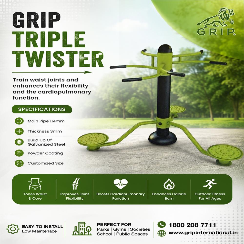 GRIP Triple Twister Outdoor Gym Equipment