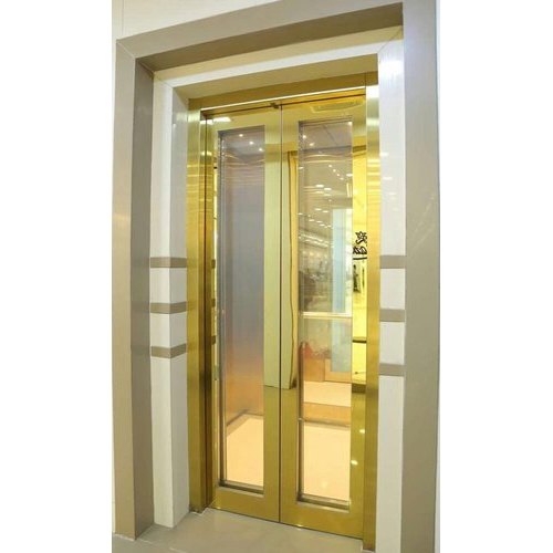 Gold Finish Passenger Elevator Door