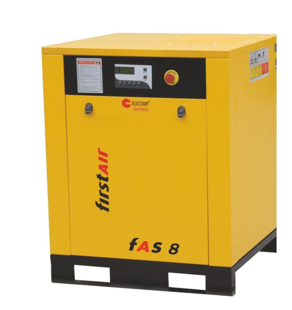 FS-Curtis FirstAir FAS 4 Base-Mounted Screw Air Compressor - 4 kW, 8 Bar