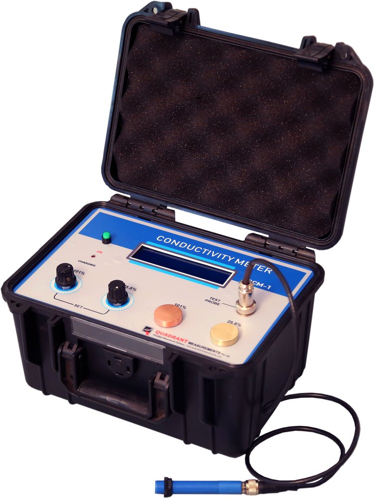 Digital Conductivity Meter For Metal - Abs/metal Panel, 350x250x180 Mm, Black/blue/white | Rechargeable Battery, Digital Lcd Display, Shock-resistant Splash-proof Case, Up To 15 Km Cable Fault Locator