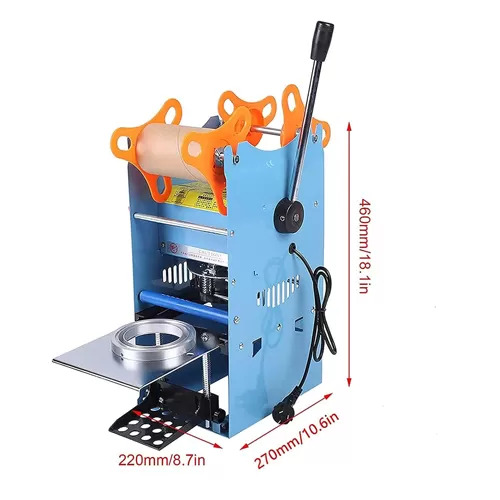 Manual Cup Sealer Machine - Color: Blue