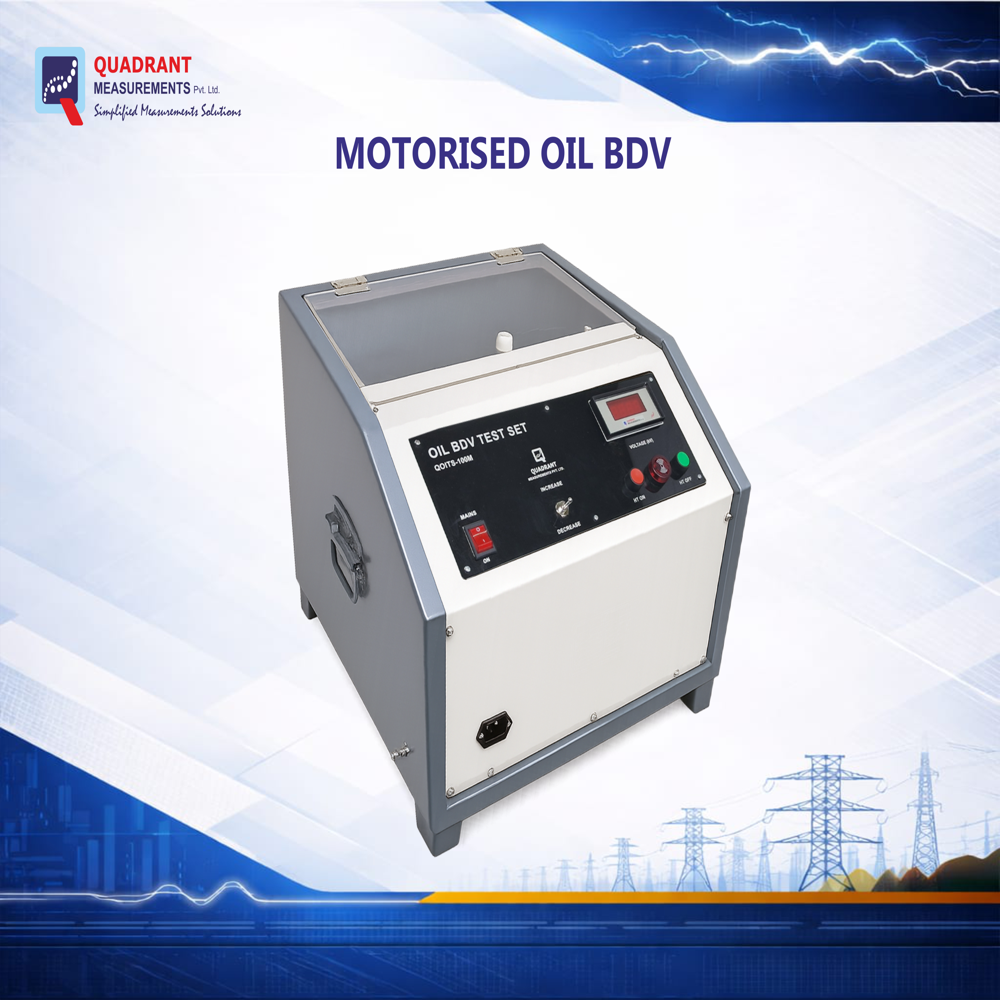 Transformer Oil Breakdown Test Set, OIL BDV ( QOITS-100M ) - Manual Motorized operation