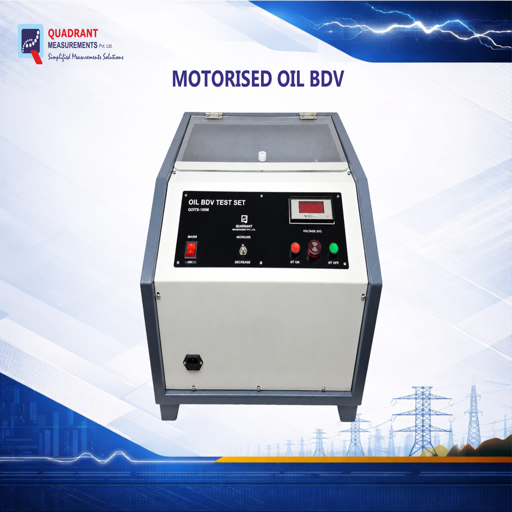 Transformer Oil Breakdown Test Set, OIL BDV ( QOITS-100M ) - Manual Motorized operation