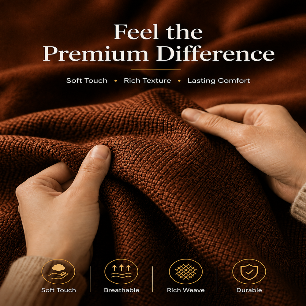 Premium Jute Blend Fabric by Meter for Curtains, Sofa Upholstery & Cushion Covers | 54 Inch Wide