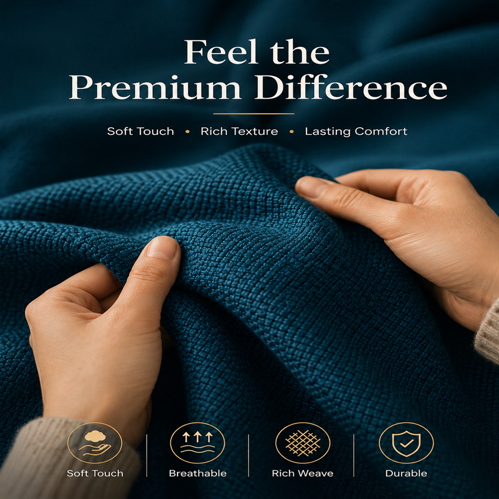 Premium Jute Blend Fabric by Meter for Curtains, Sofa Upholstery & Cushion Covers | 54 Inch Wide
