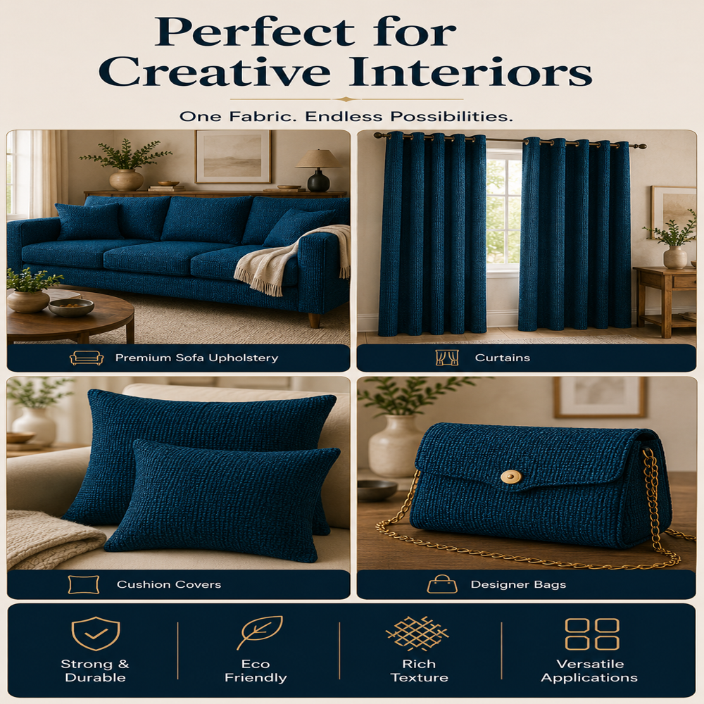 Premium Jute Blend Fabric by Meter for Curtains, Sofa Upholstery & Cushion Covers | 54 Inch Wide
