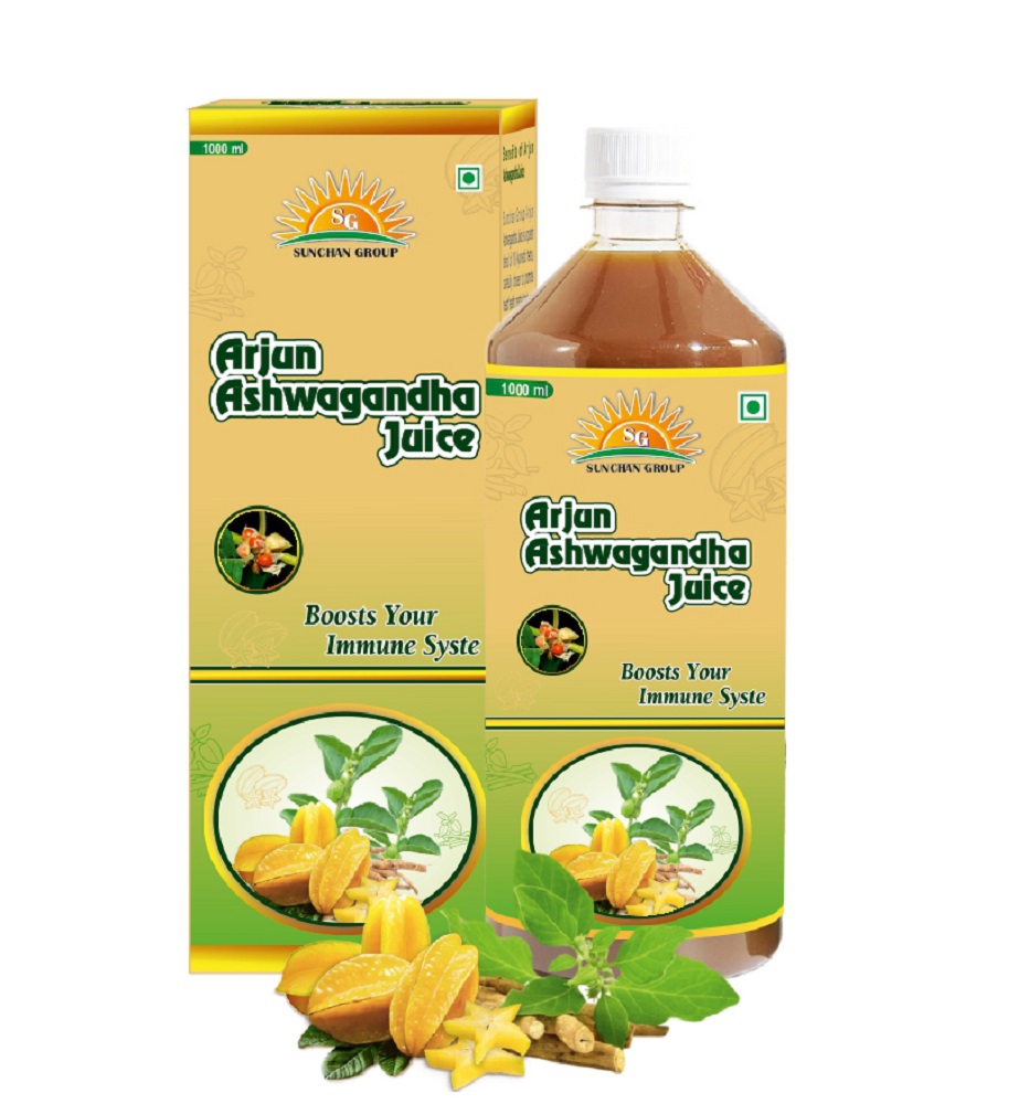 Arjun Ashwagandha Juice / Heart Health /Cholesterol/Stress Relief 1000 Ml (1000 Ml) X 1 - Ingredients: Herbal Extract
