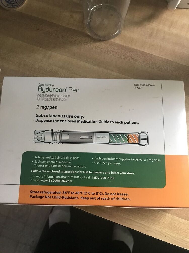 Bydureon Pen Exenatide 2mg Pen Treament: Type 2 Diabetes - Worldwide Fast Delivery