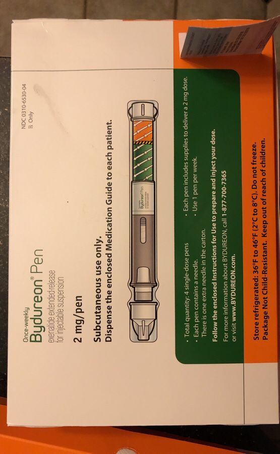 Bydureon Pen Exenatide 2mg Pen Treament: Type 2 Diabetes - Worldwide Fast Delivery