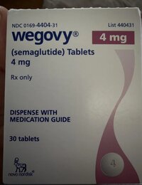 We go vy 4 mg 30 Tablets Semaglutide Oral Pill Bottle - Weight Loss Pill