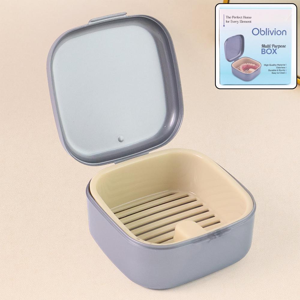 Oblivion Teeth Storage Box With Lid And Inner Tray, Denture Case (1 Pc) - Application: As Per Product Requirement