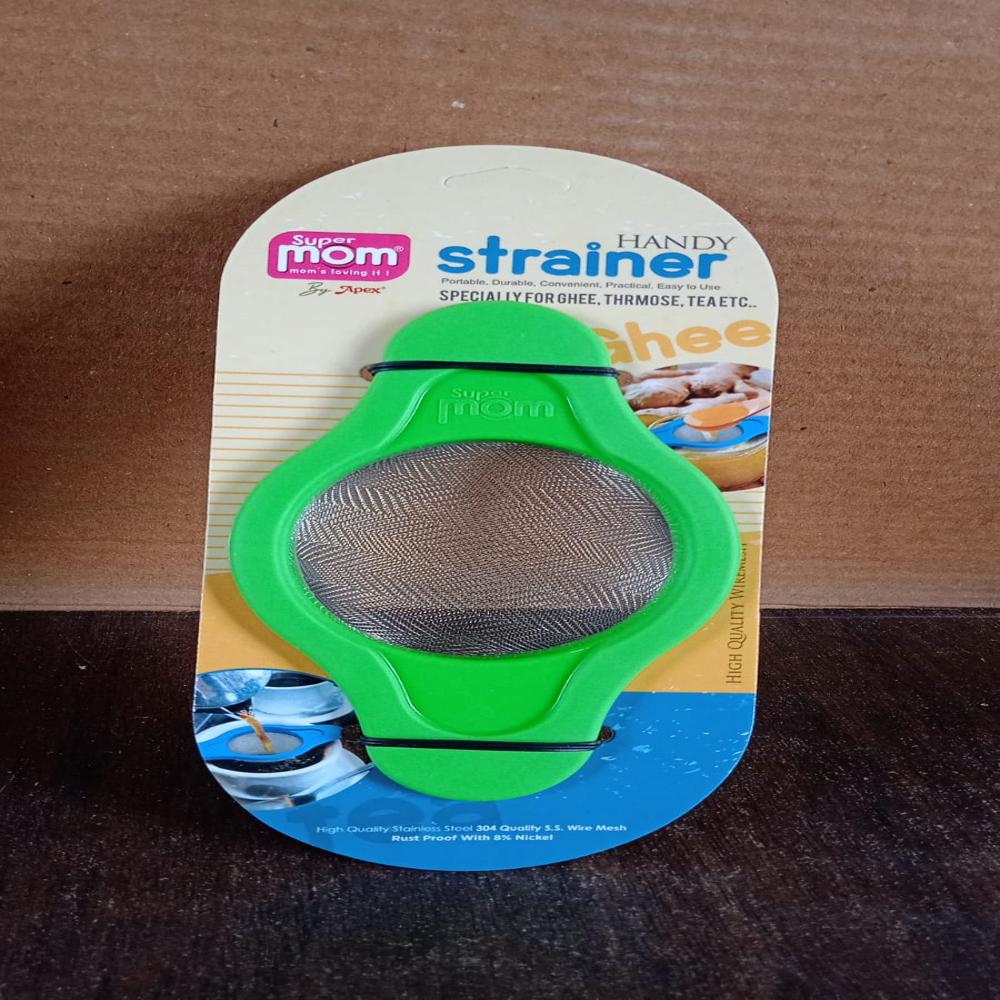 Supermom Stainless Steel Mesh Strainer With Dual Handle Plastic Frame (1 Pc) - Application: As Per Product Requirement