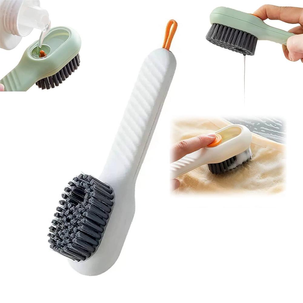 Multifunctional Scrubbing Brush With Liquid / Soap Dispenser, Cleaning Brush With Liquid / Soap Dispenser, Shoe Brush For Cleaning, Cloth Cleaning Brush With Handle Liquid Shoe Brush For Shoe Clothes (1 Pc) - Application: As Per Product Requirement