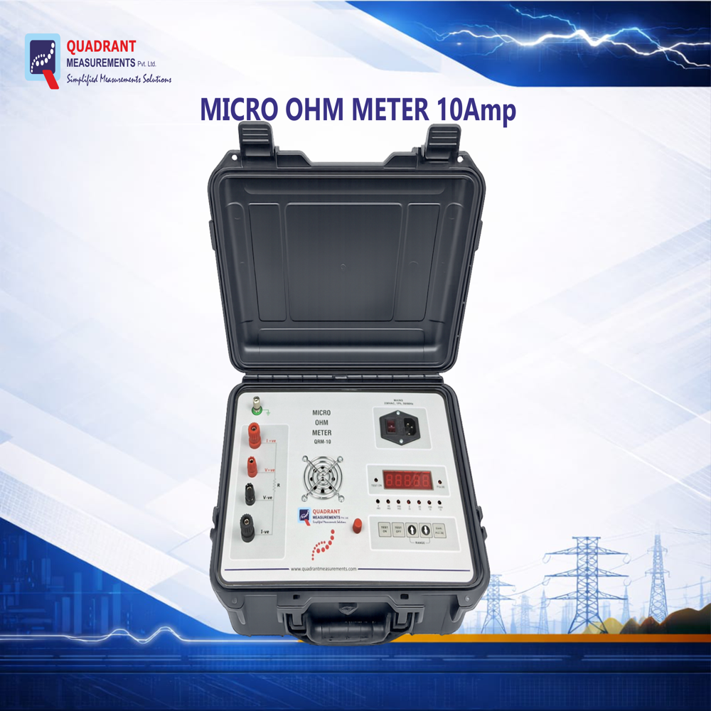 Micro Ohm Meter 10 Amps ( Qrm-10 ) - Accuracy: 0.5 % %