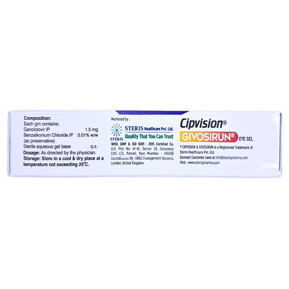 Ganciclovir Ophthalmic Gel 0.15% W/W