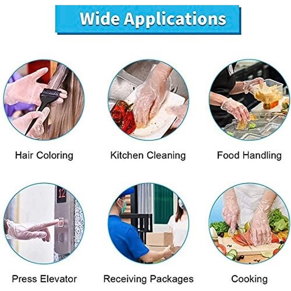 Eco-friendly Kitchen Hand Gloves, Disposable Hand Gloves, Free Size (100 Pc) - Application: As Per Product Requirement
