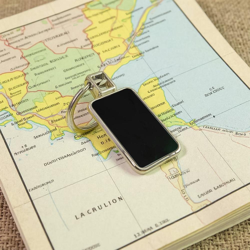 Premium Rectangular Black & Silver Metal Keychain (1 Pc) - Dimension (L*w*h): 11 X 5 X 1 Cm Millimeter (Mm)