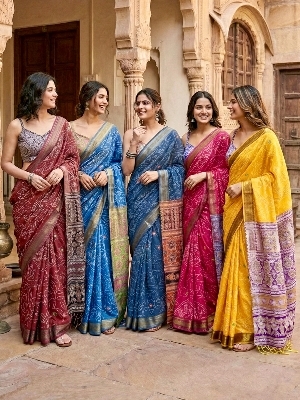Soft Pure Cotton with golden Weaving