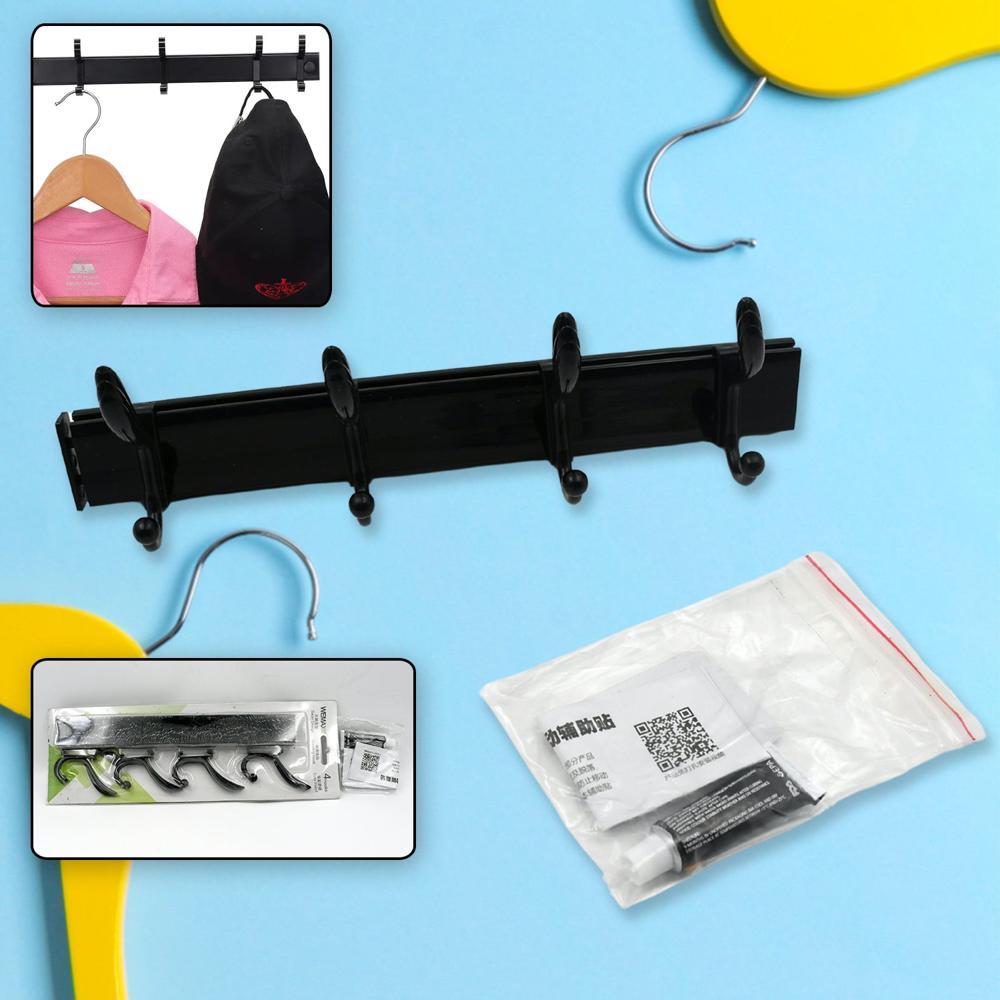 Extra Long 4-Hook Wall Coat Hanger With Eco Adhesive - Application: As Per Product Requirement