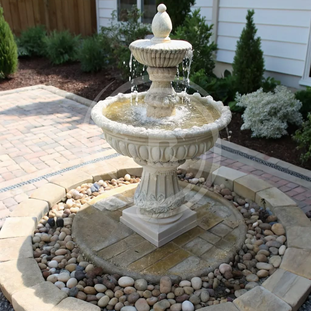 Two Tier Marble Finish Fountain