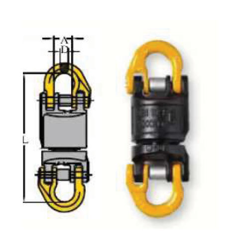 Insulated Swivel With Open Master Link& Coupling Self Locking Hook