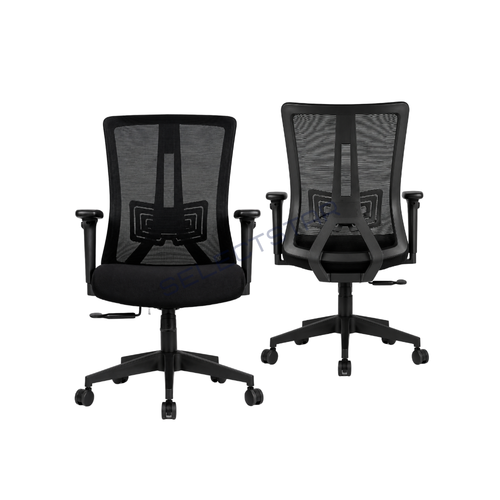 Eiffel Mediumback Office Chairs - Color: Black