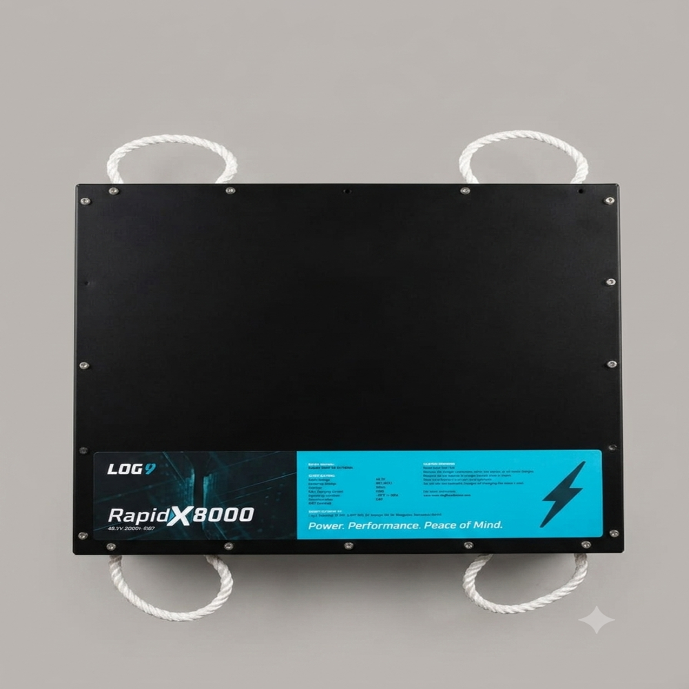 Log9 Rapidx 8000 48.3v 160ah Electric Vehicle Lithium-ion Battery Pack - Color: Black