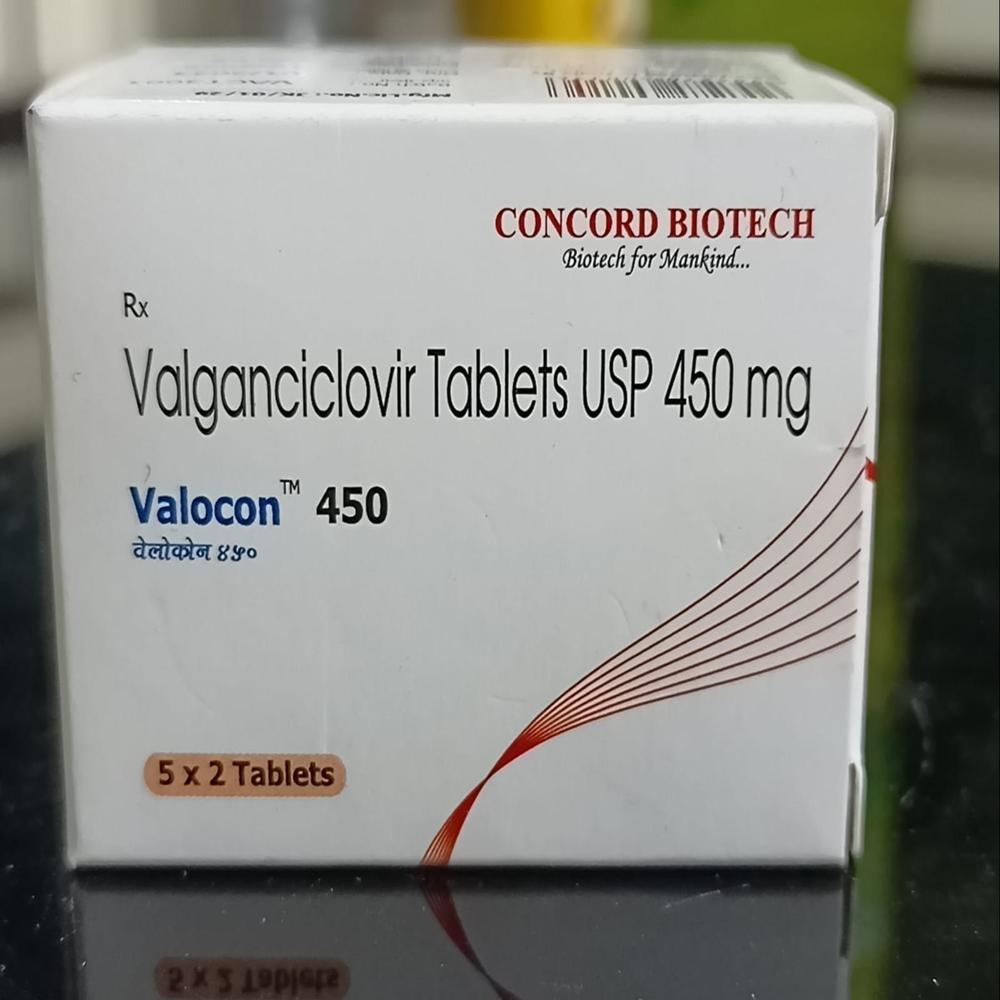 Valocon 450 Mg Tablet - Pink Film-coated Oval, Valganciclovir 450 Mg, Antiviral Therapy For Cmv Retinitis