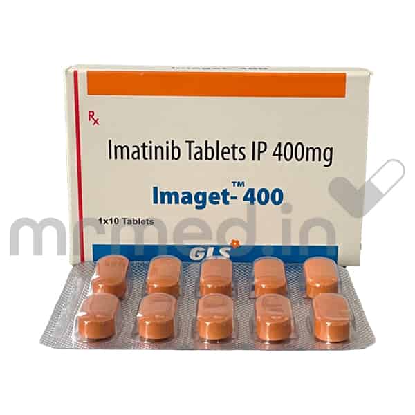 Imaget 400 Tablet - 400 Mg Imatinib Mesylate, Orange Oval Tablet | Oral Prescription Medicine For Chronic Myeloid Leukemia And Gastrointestinal Stromal Tumors, Blister Pack 1x10